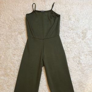 Rebdolls Green High Neck Flare Leg Jumpsuit